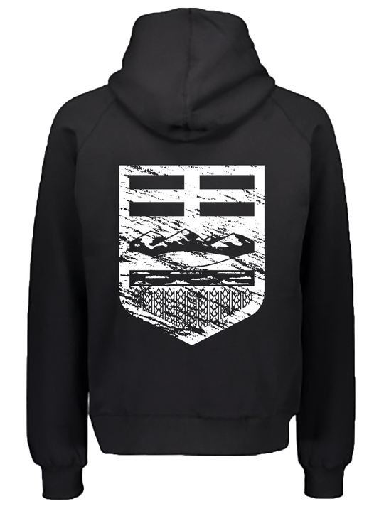 Distressed Crest Hoodie
