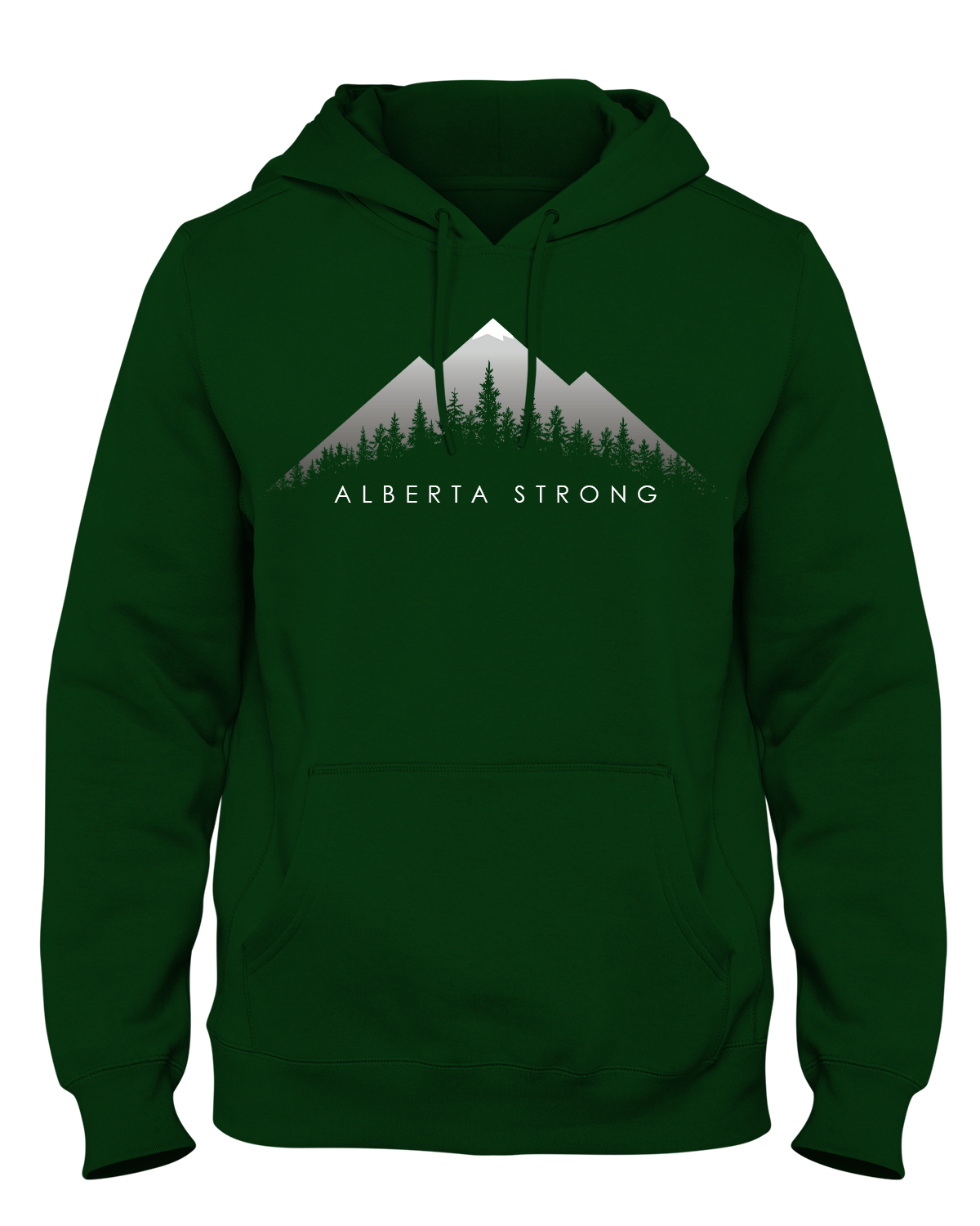 Blank Forest Green Hoodie Your Design Choice Clearance Alberta Strong