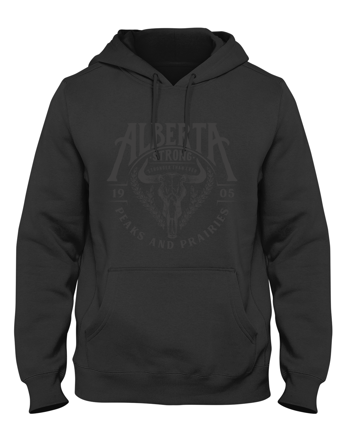 Peaks and Prairies Hoodie (Black on Black)