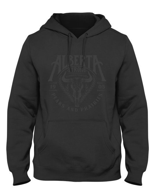Peaks and Prairies Hoodie (Black on Black)